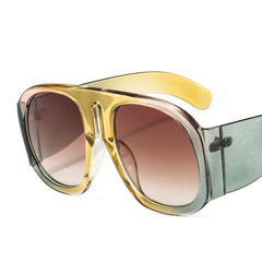 Round Thick Frame Jag Sunglasses