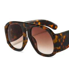 Round Thick Frame Jag Sunglasses