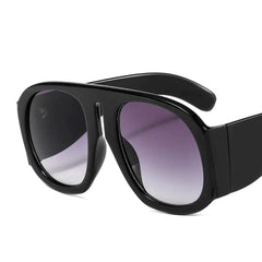 Round Thick Frame Jag Sunglasses