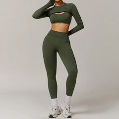 3 Piece Yoga Set Workout Outfits Women