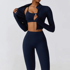 3 Piece Yoga Set Workout Outfits Women