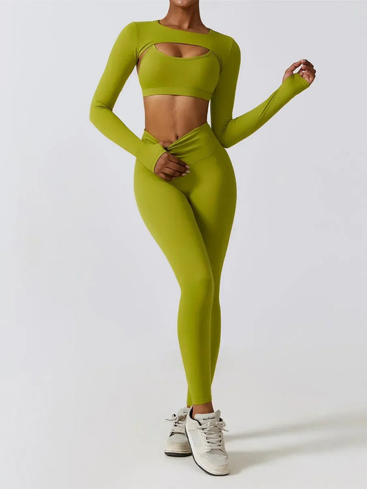 3 Piece Yoga Set Workout Outfits Women