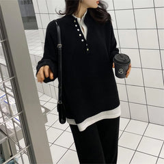 Loose Leisure Pullover Sweater Two-piece Set