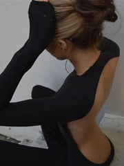 Macacões Casuais de Calça Boca de Sino