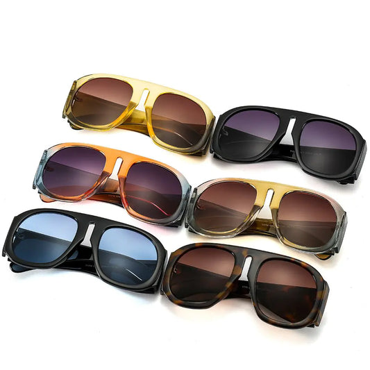 Round Thick Frame Jag Sunglasses