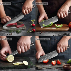 Juego de Cuchillos Tipo Cuchilla Japoneses