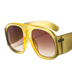 Round Thick Frame Jag Sunglasses